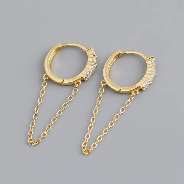 Alamo Emerald Green or Clear crystal Hoops