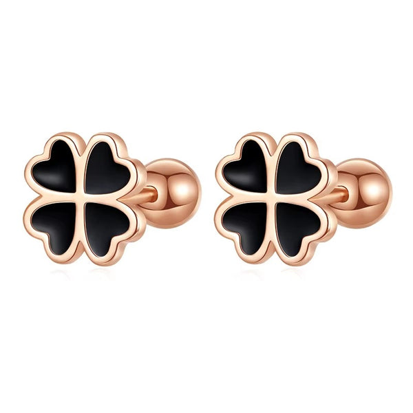 Gables Black Clover Screw Back Helix