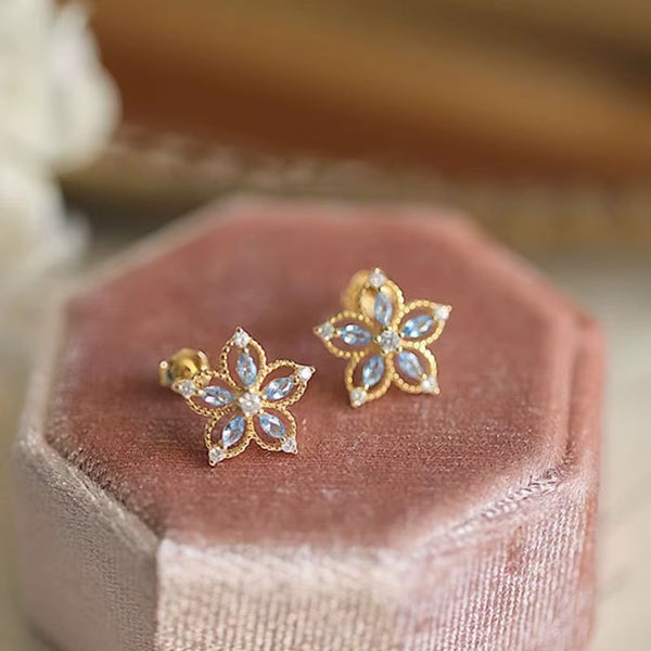 Escondido Light Blue Crystal Studs