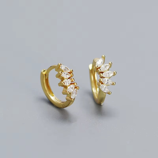 Faye Crystal Hoops