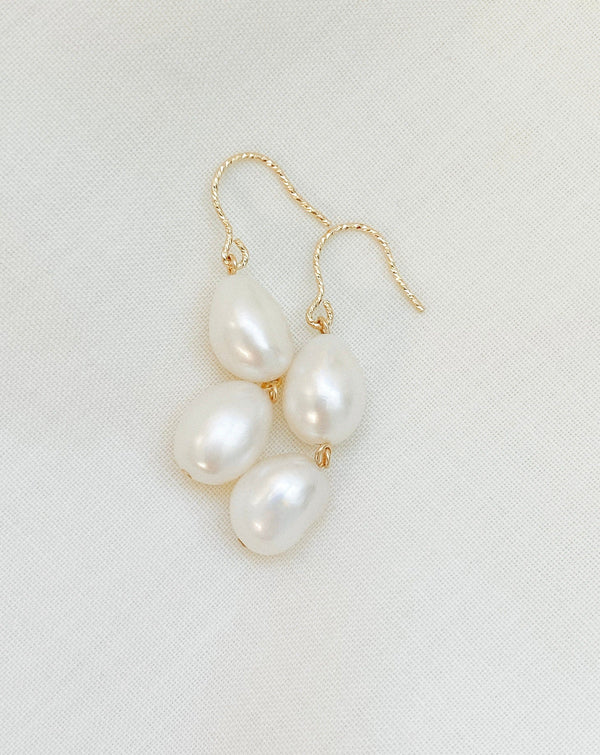 Charleston 18K Gold Sterling Silver AAA Freshwater Pearl Drops